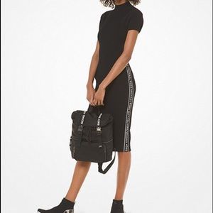 MICHAEL MICHAEL KORS Logo Tape Ribbed Knit Dress